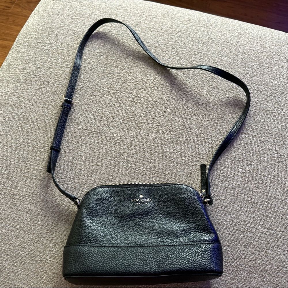 Kate Spade Black pebbled Crossbody.